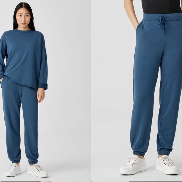 EILEEN FISHER Lightweight Organic Cotton Terry Jogger Pant size XS extra small - Picture 11 of 11